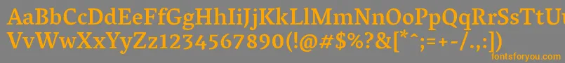 VesperlibreMedium Font – Orange Fonts on Gray Background