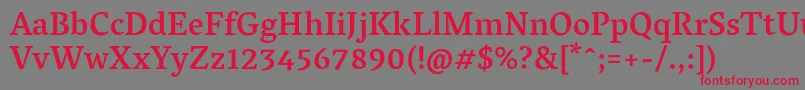 VesperlibreMedium Font – Red Fonts on Gray Background