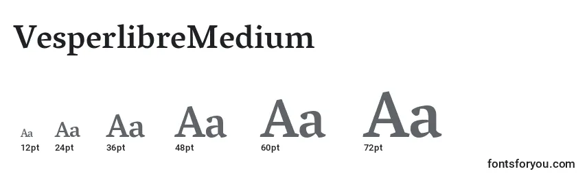 VesperlibreMedium Font Sizes