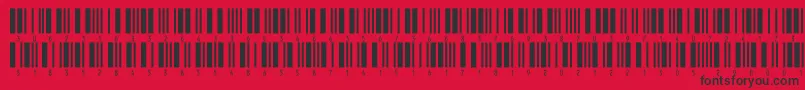 フォントInthrp24dltt – 赤い背景に黒い文字