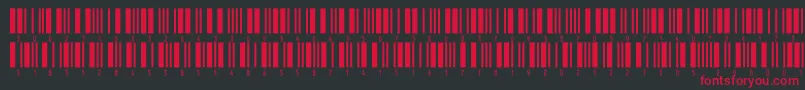 フォントInthrp24dltt – 黒い背景に赤い文字