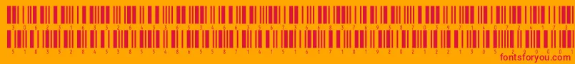 Inthrp24dltt Font – Red Fonts on Orange Background