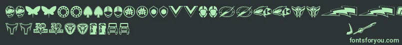Czcionka Sentai30Dingbats – zielone czcionki na czarnym tle