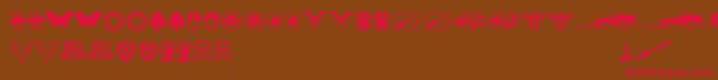 Sentai30Dingbats Font – Red Fonts on Brown Background