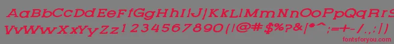 LetteringsetnewItalic Font – Red Fonts on Gray Background