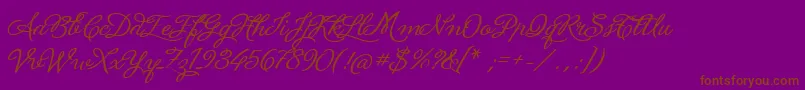 LaPorteniaDeLaBoca Font – Brown Fonts on Purple Background