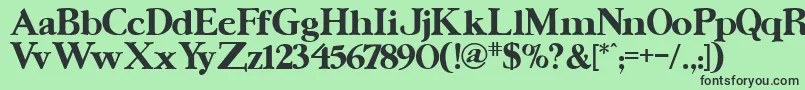 フォントUrsaserifBold – 緑の背景に黒い文字