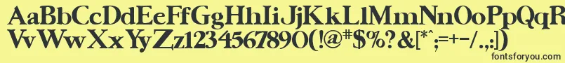 UrsaserifBold-Schriftart – Schwarze Schriften auf gelbem Hintergrund