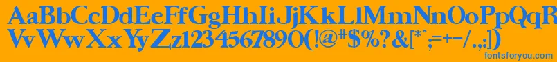 UrsaserifBold Font – Blue Fonts on Orange Background