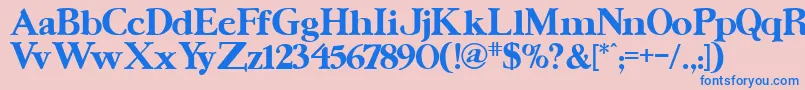 UrsaserifBold Font – Blue Fonts on Pink Background