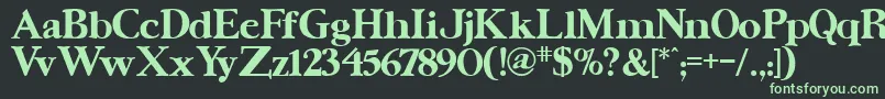 UrsaserifBold Font – Green Fonts on Black Background