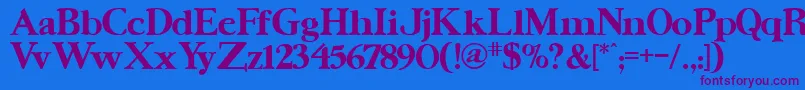 UrsaserifBold Font – Purple Fonts on Blue Background