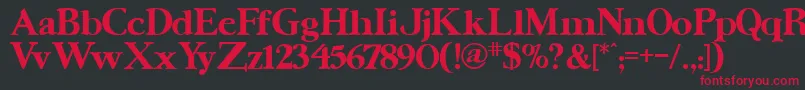 UrsaserifBold Font – Red Fonts on Black Background