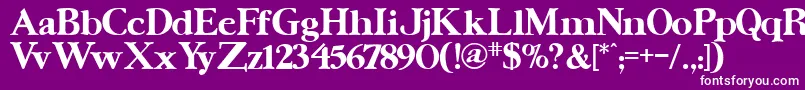 Шрифт UrsaserifBold – белые шрифты на фиолетовом фоне
