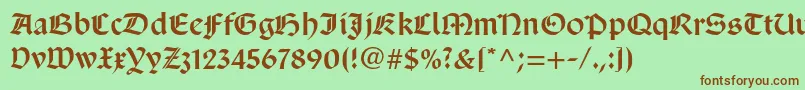 Sanmarcoltstd Font – Brown Fonts on Green Background