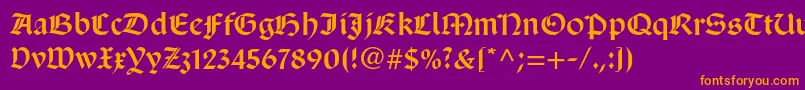 Sanmarcoltstd Font – Orange Fonts on Purple Background