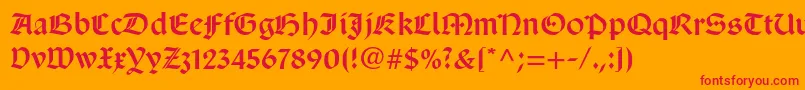 Sanmarcoltstd Font – Red Fonts on Orange Background