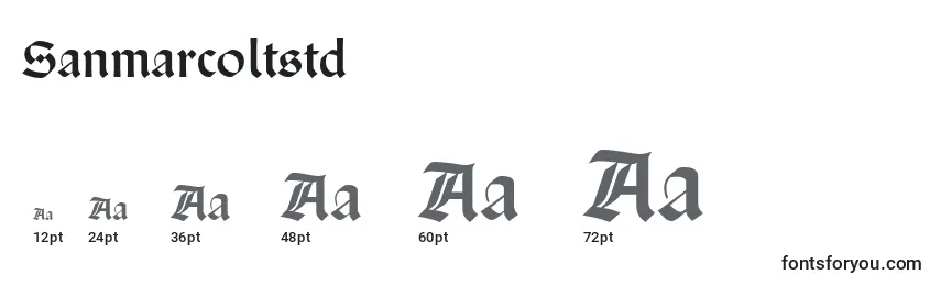 Sanmarcoltstd Font Sizes