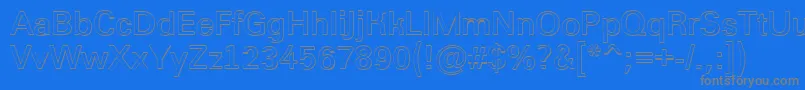 AGroticshBold Font – Gray Fonts on Blue Background