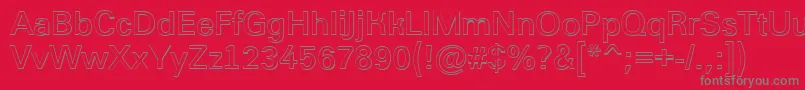 AGroticshBold Font – Gray Fonts on Red Background