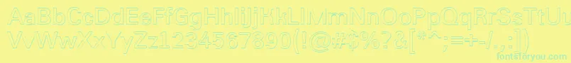 AGroticshBold Font – Green Fonts on Yellow Background