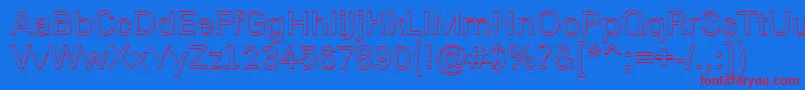 AGroticshBold Font – Red Fonts on Blue Background