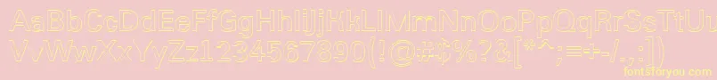 AGroticshBold-Schriftart – Gelbe Schriften auf rosa Hintergrund