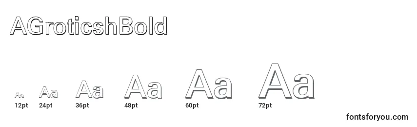 AGroticshBold Font Sizes