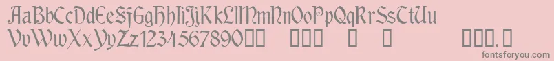 RousseauTM Font – Gray Fonts on Pink Background