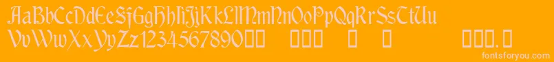 More about RousseauTM Font RousseauTM Font – Pink Fonts on Orange Background