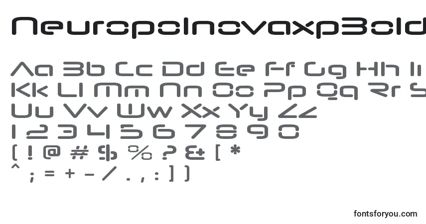 Fuente NeuropolnovaxpBold - alfabeto, números, caracteres especiales
