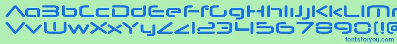 Czcionka NeuropolnovaxpBold – niebieskie czcionki na zielonym tle