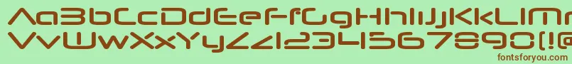 NeuropolnovaxpBold-Schriftart – Braune Schriften auf grünem Hintergrund