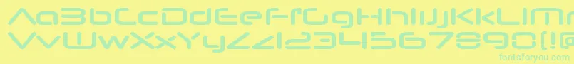 NeuropolnovaxpBold Font – Green Fonts on Yellow Background