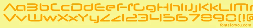 NeuropolnovaxpBold Font – Orange Fonts on Yellow Background