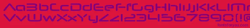 NeuropolnovaxpBold-Schriftart – Violette Schriften auf rotem Hintergrund
