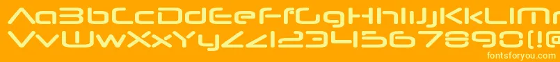 NeuropolnovaxpBold Font – Yellow Fonts on Orange Background