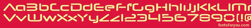 NeuropolnovaxpBold Font – Yellow Fonts on Red Background