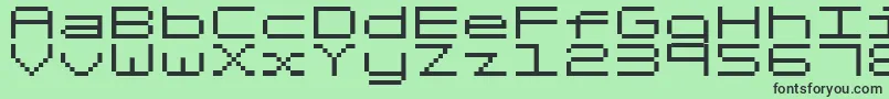 Saiba mais sobre a fonte FixedV0 Fonte FixedV0 – fontes pretas em um fundo verde