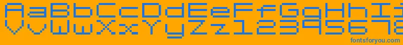 En savoir plus sur la police FixedV0 Police FixedV0 – polices bleues sur fond orange