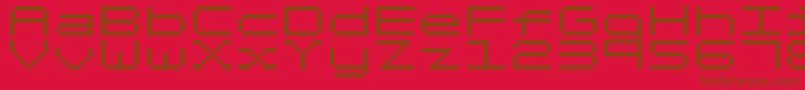FixedV0 Font – Brown Fonts on Red Background