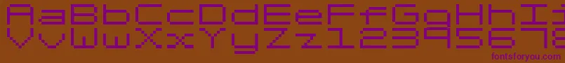 Шрифт FixedV0 – фиолетовые шрифты на коричневом фоне