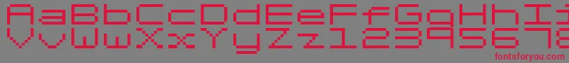 FixedV0 Font – Red Fonts on Gray Background