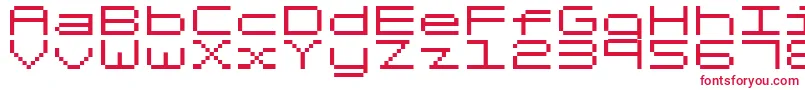 フォントFixedV0 – 赤い文字