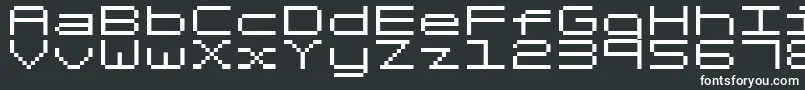 Шрифт FixedV0 – белые шрифты на чёрном фоне