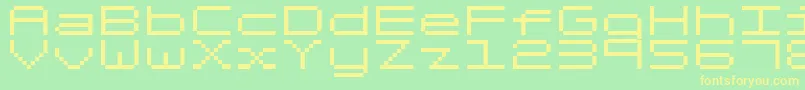More about FixedV0 Font FixedV0 Font – Yellow Fonts on Green Background