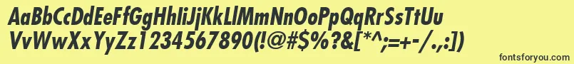 KudosBlackCondensedSsiNormal Font – Black Fonts on Yellow Background