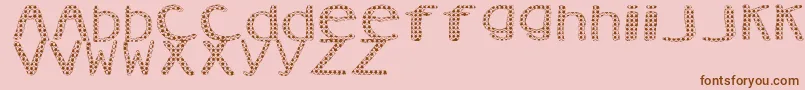 Czcionka AezVanity – brązowe czcionki na różowym tle