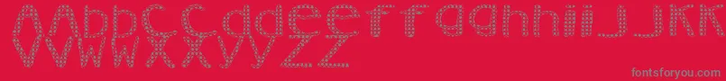 AezVanity Font – Gray Fonts on Red Background