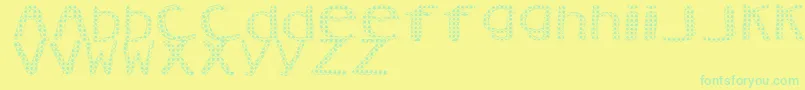 AezVanity Font – Green Fonts on Yellow Background